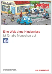 Visual Broschüre Aktion Mensch eine Welt ohne Hindernisse