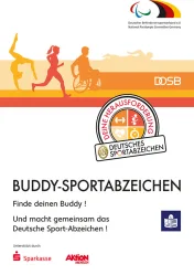 Flyer DBS Buddy Sportabzeichen in Leichter Sprache