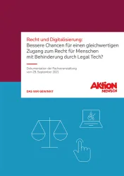 Deckblatt Dokumentation der Fachveranstaltung vom 29. September 2021 barrierefrei