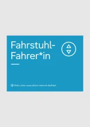 Aktion Mensch Postkarte FahrstuhlFahrerIn