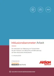 Deckblatt des Inklusionsbarometers Arbeit 2023