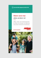 Flyer mit Bild einer Familie