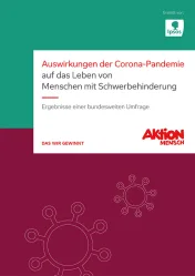 Visual Titelseite Auswirkungen der Corona-Pandemie auf das Leben von Menschen mit Schwerbehinderung