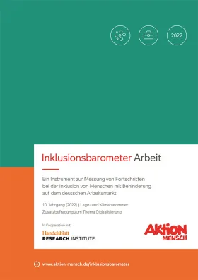 Titelseite Aktion Mensch Inklusionsbarometer Arbeit 2022